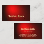 ブラックレッドタトゥーアートアーティストタトゥーストクリエイティブ 名刺 (正面/裏面)