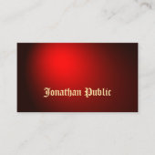 ブラックレッドタトゥーアートアーティストタトゥーストクリエイティブ 名刺 (正面)