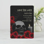 ブラックレッドダークゴシックスカルとバラハロウィーン セーブザデート (スタンド正面)