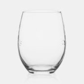 ブラックレッドチーム新郎エレガントタイポグラフィ ステムなしワイングラス (左)