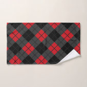 ブラックレッドバッファロープレイドチェックバスタオオルセット バスタオルセット (ハンドタオル)