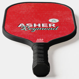 ブラックレッドパドル(レトロモダン名) ピックルボールラケット
