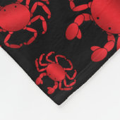 ブラックレッドパーソナライズされたガニパタという名前 フリースブランケット (角)