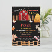 ブラックレッドファームアニマルズ誕生日招待状 招待状 (スタンド正面)