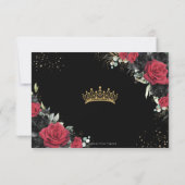 ブラックレッドフローラ金ゴールドプリンセスガウンキンセアニラ 出欠カード (裏面)