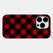 ブラックレッドプレイドチェックiPhoneケース Case-Mate iPhoneケース (裏面 (横))