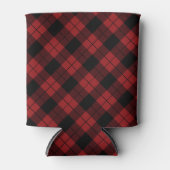 ブラックレッドプレイドバッファローチェッククーラーボックス 缶クーラー (正面)