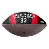 ブラックレッドプレイヤー名番号チームフォト アメリカンフットボール (回転270)