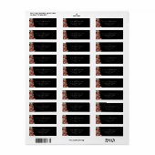 ブラックレッドベリー+ユーカリのクリスマスアドレス ラベル (フルシート)