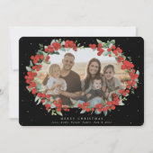 ブラックレッドベリー+ユーカリのクリスマスフォト シーズンカード (正面)