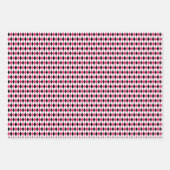 ブラックレッドホワイトハーレクインダイヤモンドプリント幾何学的 ラッピングペーパーシート (正面3)