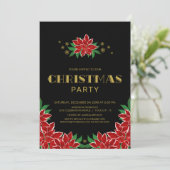 ブラックレッドポインセティシアクリスマスパーティー 招待状 (スタンド正面)