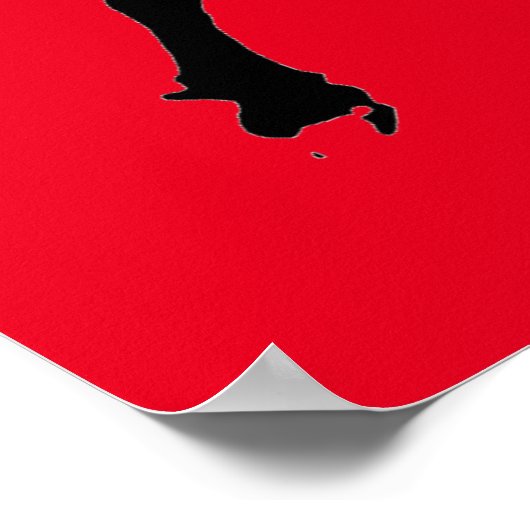 ブラックレッドポップ・アートのアーランニングトの馬のシルエット ポスター (角)