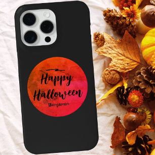 ブラックレッドムーンゴシックホラーハッピーハローウィン iPhone 15 PRO MAXケース