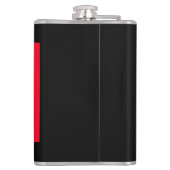 ブラックレッドモノグラムイニシャルレタープラモダンイン フラスク (裏面)