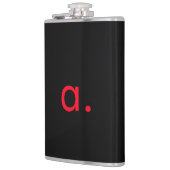 ブラックレッドモノグラムイニシャルレタープラモダンイン フラスク (左)