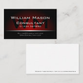 ブラックレッドモノグラムプロフェッショナル – 名刺 (正面/裏面)