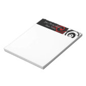 ブラックレッドリバーススワールブライダルシャワーゲーム全般 ノートパッド (回転)