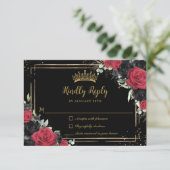 ブラックレッドローズ フラワーロゴ クインセアニエラ スウィート16 出欠カード (スタンド正面)