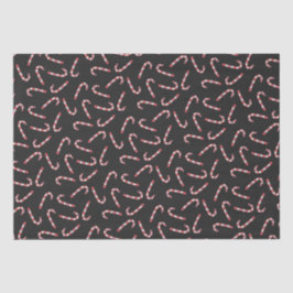 ブラックレッド伝統的キャンディーケーンヴィンテージクリスマス 薄葉紙