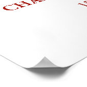 ブラックレッド婚約パーティカスタム18x24 ポスター (角)