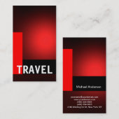 ブラックレッド旅行代理店の名刺 名刺 (正面/裏面)