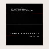 ブラックレッド白の魅力的な魅力的名刺 名刺 (外部フラット)