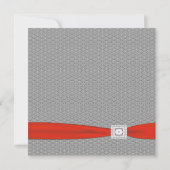 ブラックレッド結婚ブラック 招待状 (裏面)