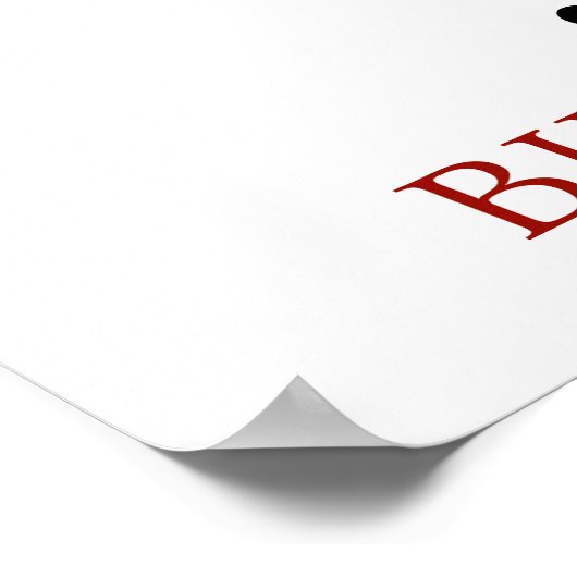 ブラックレッド誕生日パーティカスタムー18x24写真 ポスター (角)