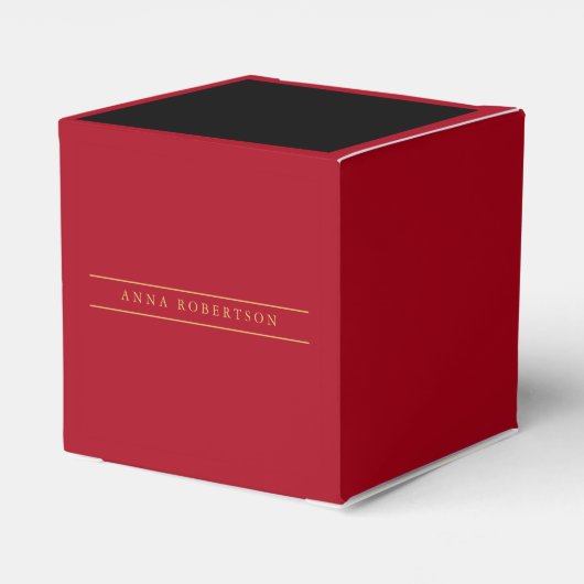 ブラックレッド金ゴールドカラープロフェッショナルシックミニマリスト フェイバーボックス (裏面サイド)