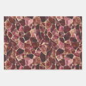 ブラックレッド金ゴールド羽毛誕生日 ラッピングペーパーシート (正面2)