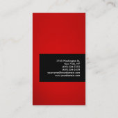 ブラックレッド魅力的クリエイティブ名刺 名刺 (裏面)