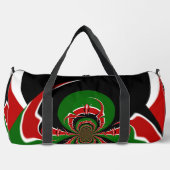 ブラックレッド・グリーン・ケニア陸上競技&スポーツは ダッフルバッグ (正面)