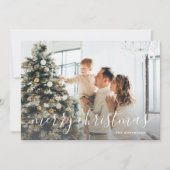 ブラックレッド バッファロープレイド フォト メリークリスマス シーズンカード (正面)