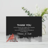 ブラックレッド(鳥)ショウジョウコウカンチョウラсウド葬儀悔やみや弔慰 サンキューカード (スタンド正面)