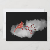 ブラックレッド(鳥)ショウジョウコウカンチョウラсウド葬儀悔やみや弔慰 サンキューカード (裏面)