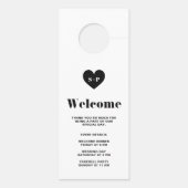 ブラックレトロはっきりしたタイポグラフィが邪魔しな結婚い ドアノブサイン (裏面)