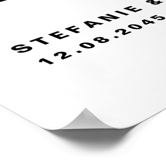 ブラックレトロはっきりしたパーティーはここから始ま結婚る ポスター (角)