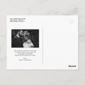 ブラックレトロはっきりした結婚タイポグラフィの駆け落ち ポストカード (裏面)