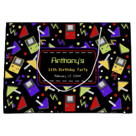 ブラックレトロゲーム ラージペーパーバッグ