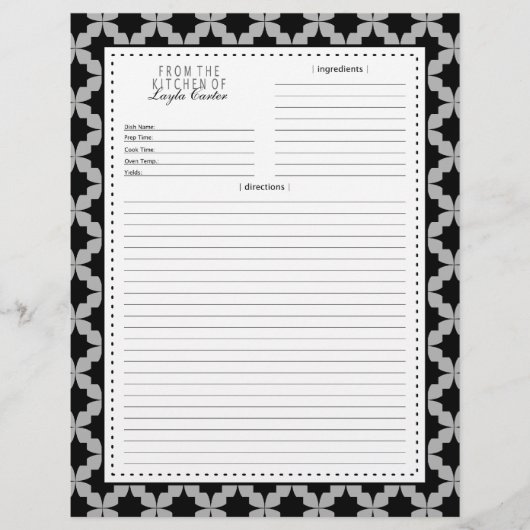 ブラックレトロスターレシピページ (正面)