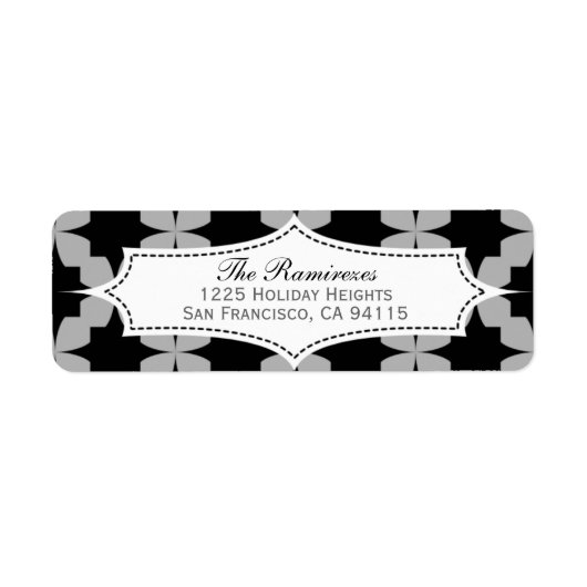 ブラックレトロスター住所 シール (正面)