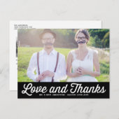 ブラックレトロス結婚ト写真ありがとう ポストカード (正面/裏面)
