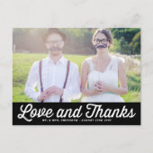 ブラックレトロス結婚ト写真ありがとう ポストカード (正面)