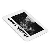 ブラックレトロタイポグラフィ写真結婚の皆様へ マグネット (右側)