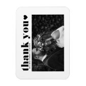 ブラックレトロタイポグラフィ写真結婚の皆様へ マグネット (縦)