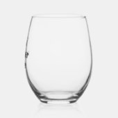 ブラックレトロタイポグラフィ最高の – マザーエバー ステムなしワイングラス (左)