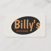 ブラックレトロタイポグラフィ 名刺 (正面)