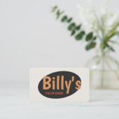 ブラックレトロタイポグラフィ 名刺 (スタンド正面)