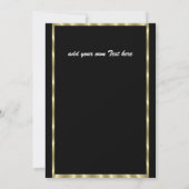 ブラックレトロパーティの招待状 招待状 (裏面)